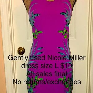 Gently used Nicole Miller Midi dress size L